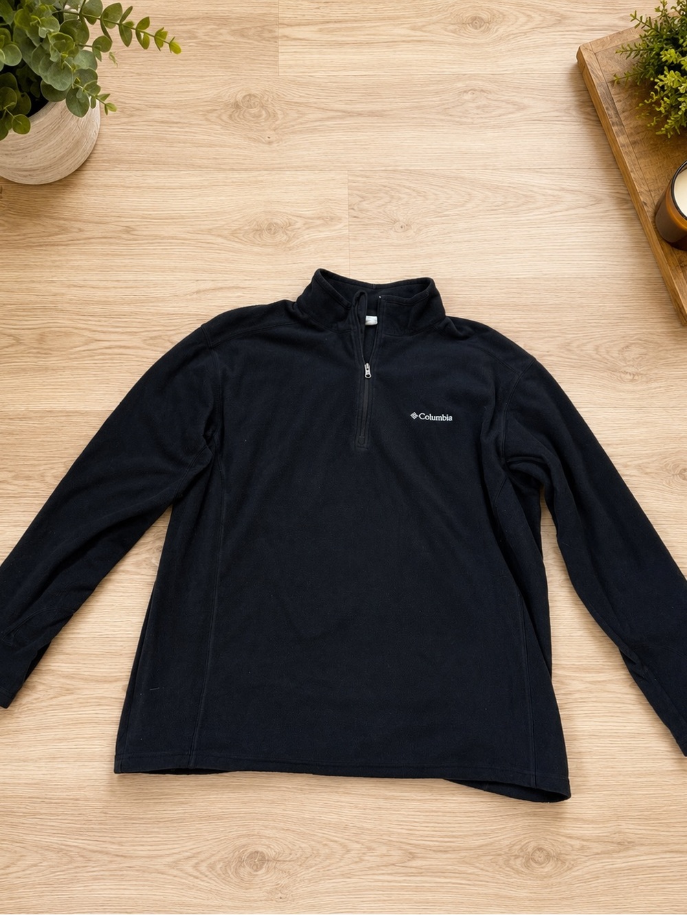 Columbia Men's Black Half-Zip Fleece Pullover